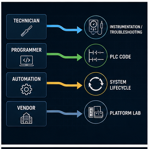 PLC certification role decision map for technician programmer automation professional and vendor platform paths
