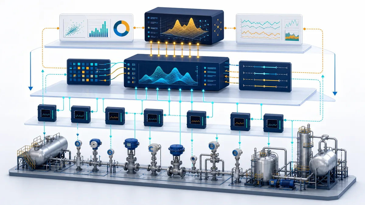Layered advanced process control architecture from instruments and PID through advanced regulatory control MPC and real time optimization with an independent safety boundary