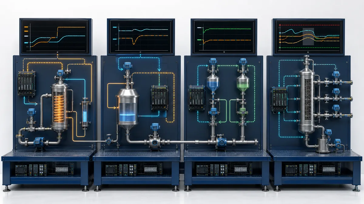 Advanced process control strategy selection map comparing cascade feedforward ratio override inferential MPC and optimization by disturbance interaction and constraints