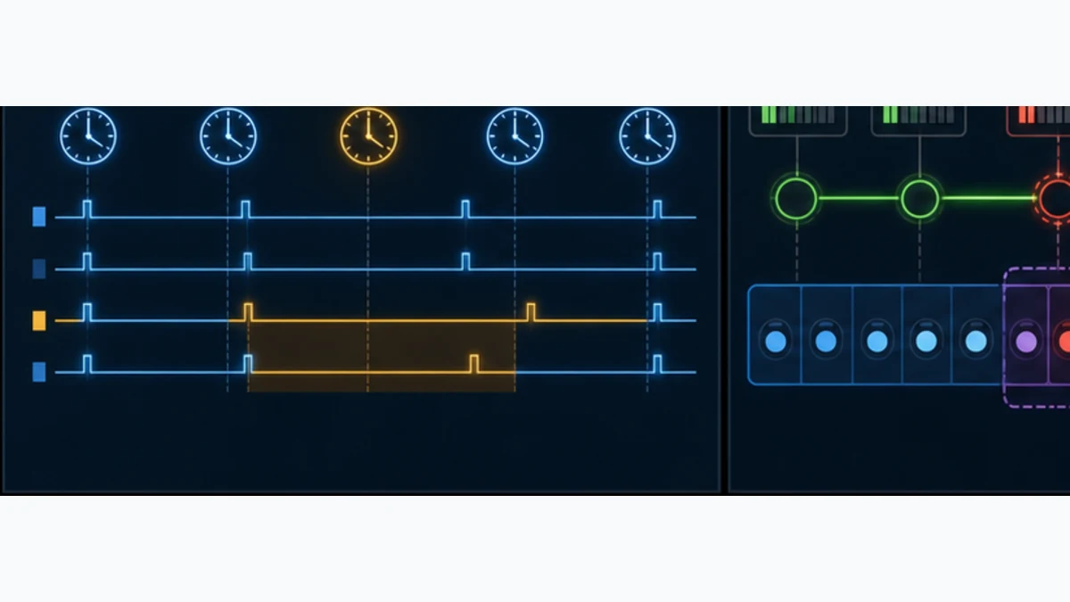 Conceptual EtherCAT topology with one cable break invalid working counter stale input and port error counters highlighting the first failed boundary