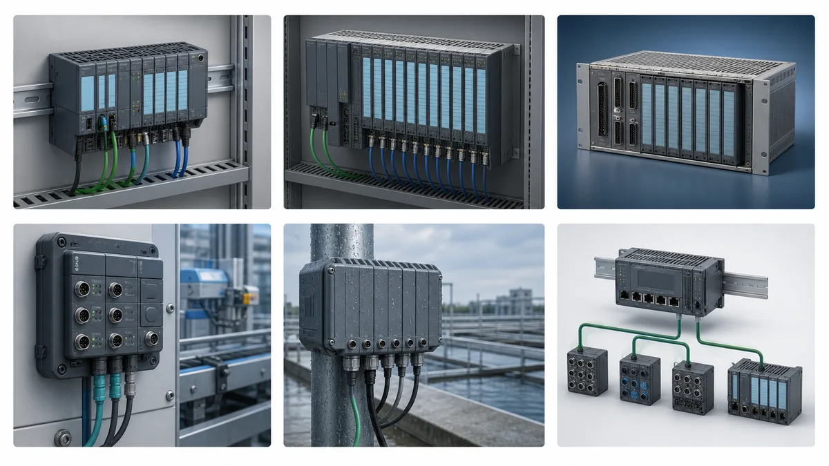 Six generic distributed IO architectures for cabinet, rack, machine mount, outdoor and distributed controller selection