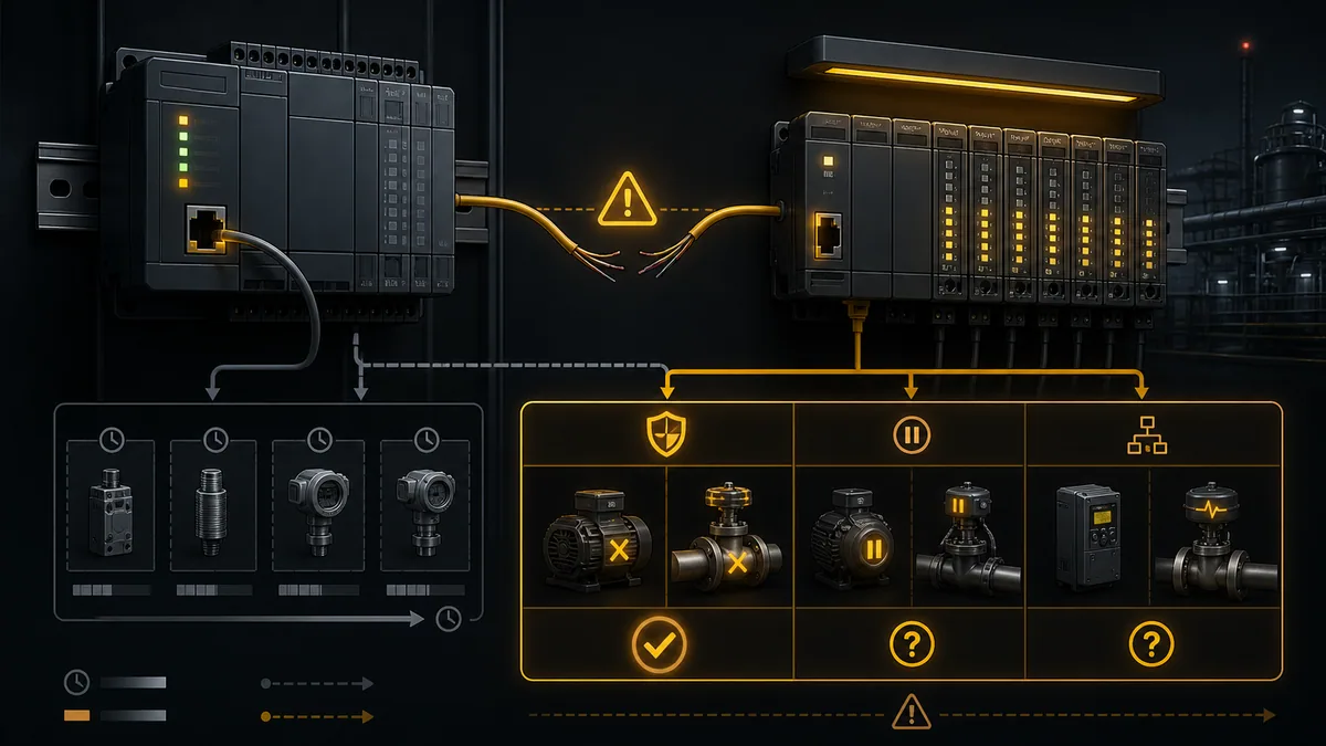 Remote I O network break producing stale inputs and alternative safe off hold last or engineered output fallback states