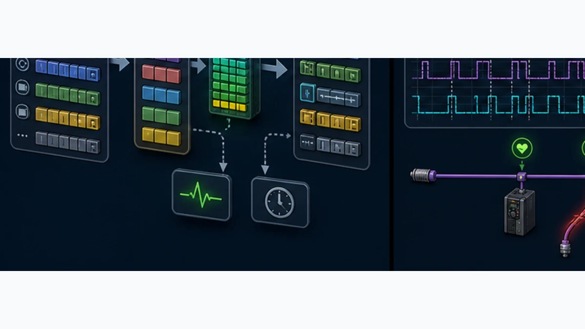 Conceptual S7-1500 gateway commissioning with PROFINET status CANopen heartbeat analyzer trace termination and one controlled node fault