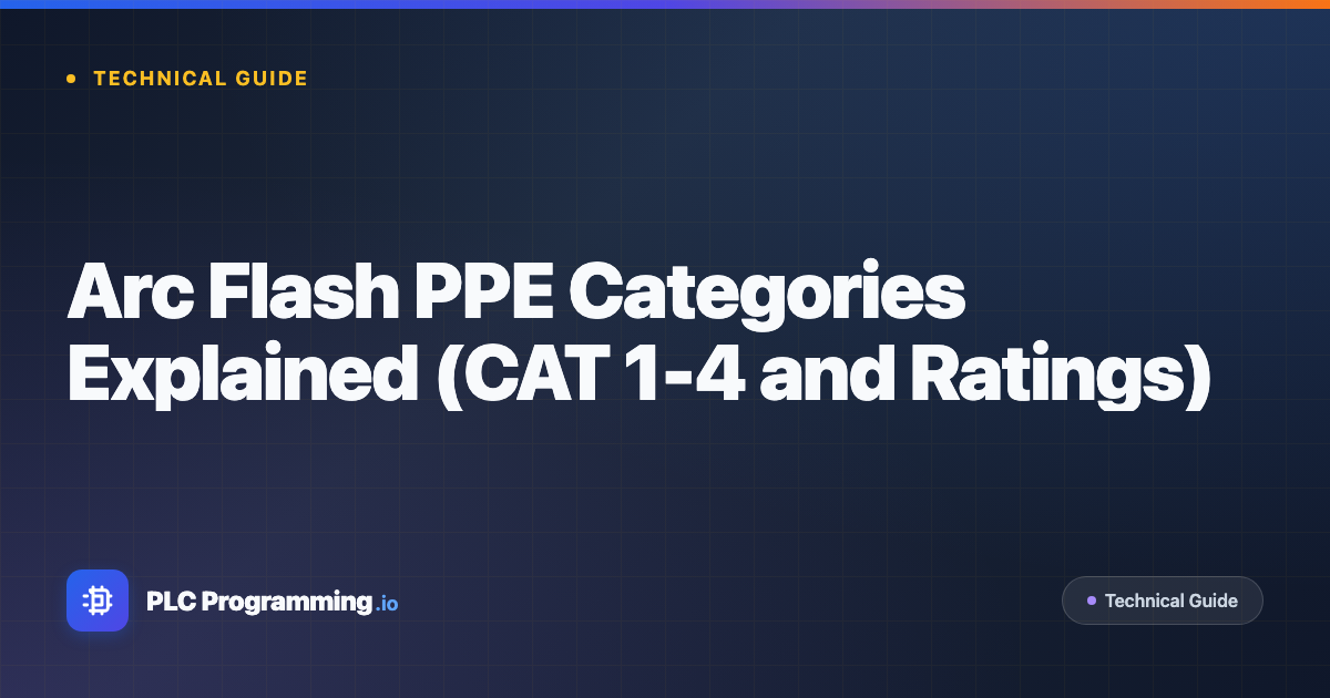 Featured image for blog post: Arc Flash PPE Categories Explained (CAT 1-4 and Ratings)