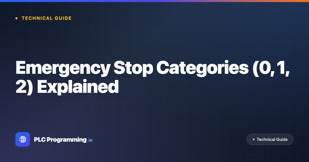 Featured image for blog post: Emergency Stop Categories (0, 1, 2) Explained