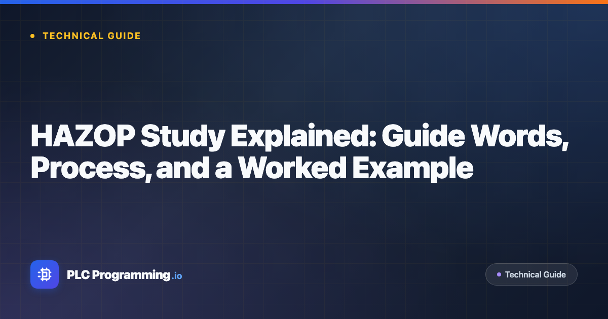 Featured image for blog post: HAZOP Study Explained: Guide Words, Process, and a Worked Example