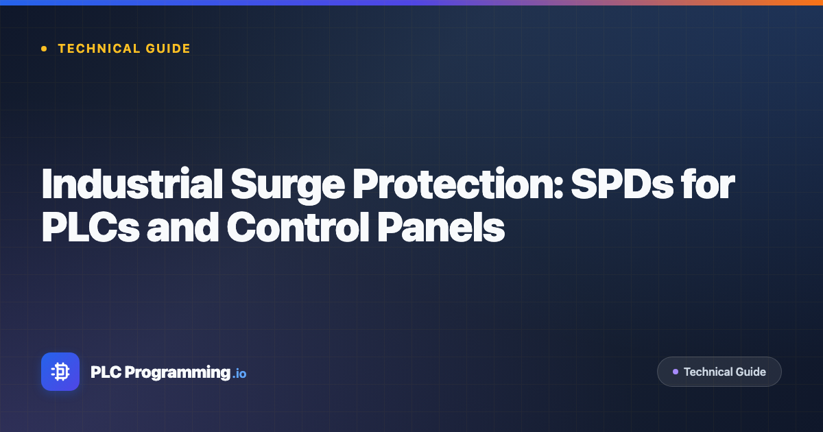 Featured image for blog post: Industrial Surge Protection: SPDs for PLCs and Control Panels