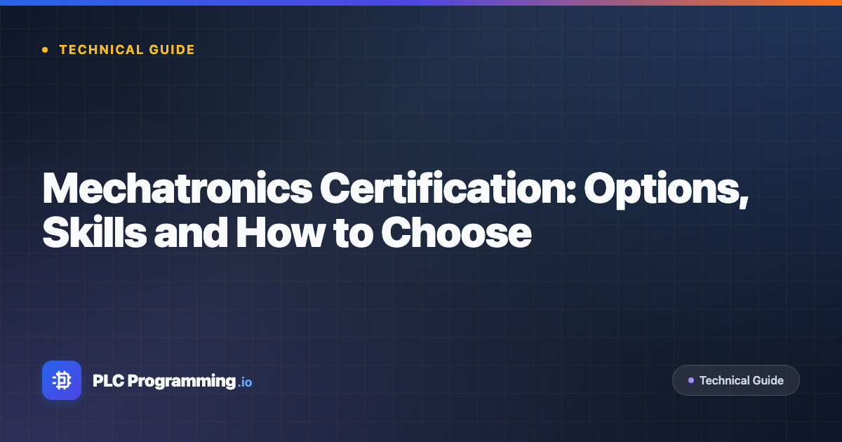 Featured image for blog post: Mechatronics Certification: Options, Skills and How to Choose