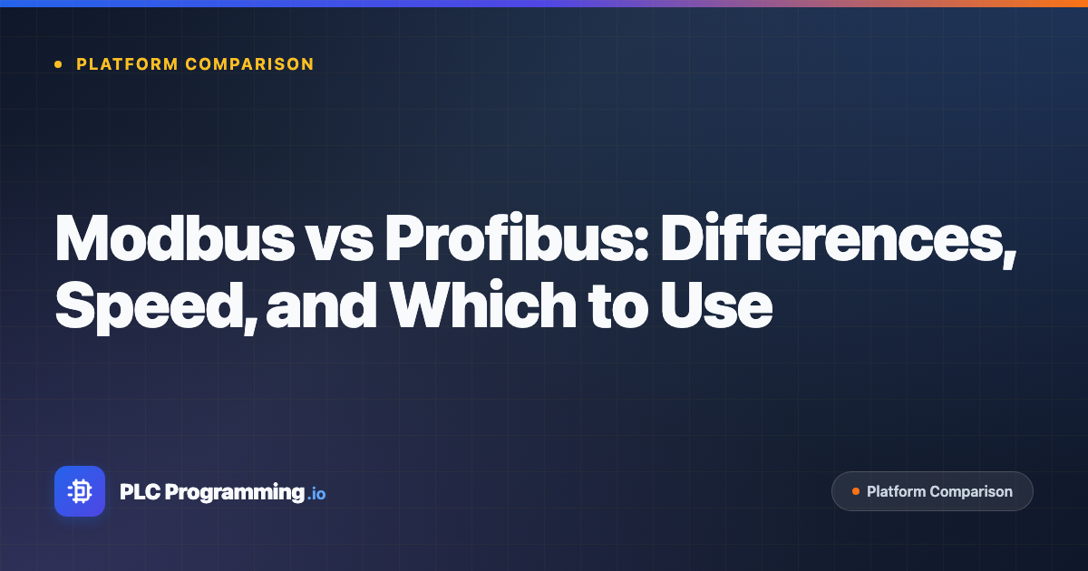 Featured image for blog post: Modbus vs Profibus: Differences, Speed, and Which to Use