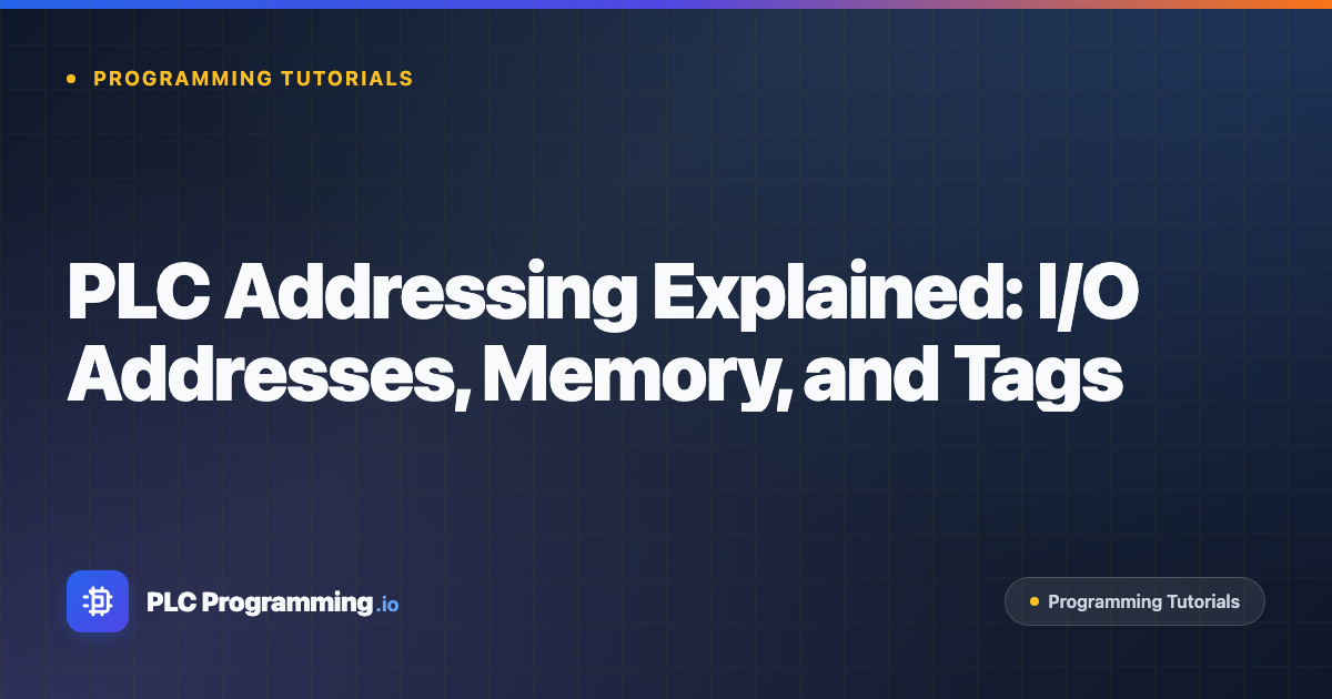 PLC Addressing Explained | I/O Addresses & Tags