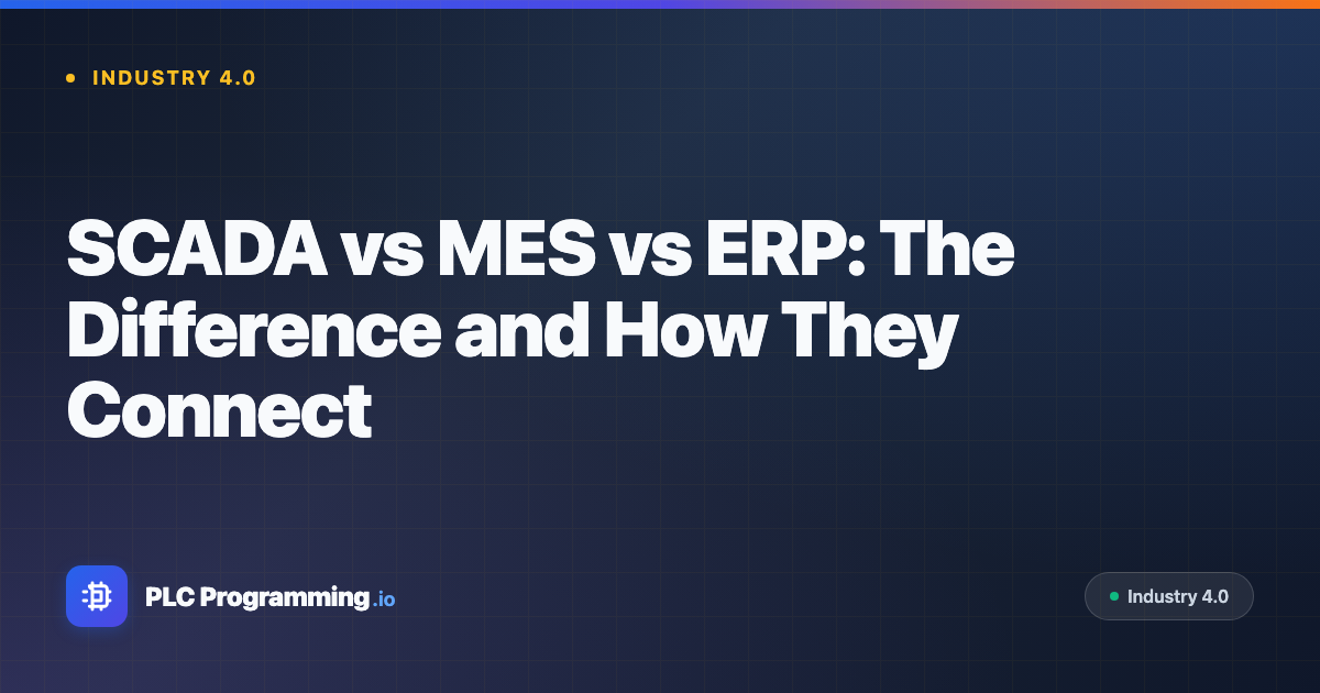 Featured image for blog post: SCADA vs MES vs ERP: The Difference and How They Connect