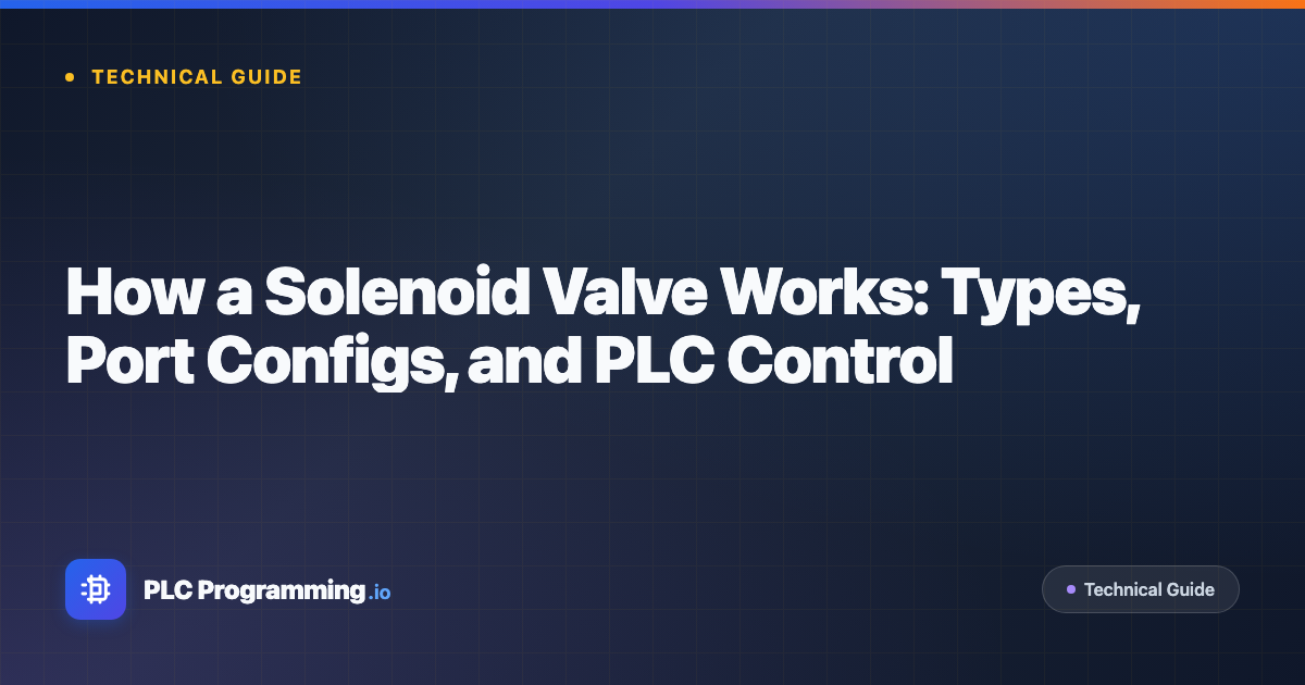 Featured image for blog post: How a Solenoid Valve Works: Types, Port Configs, and PLC Control