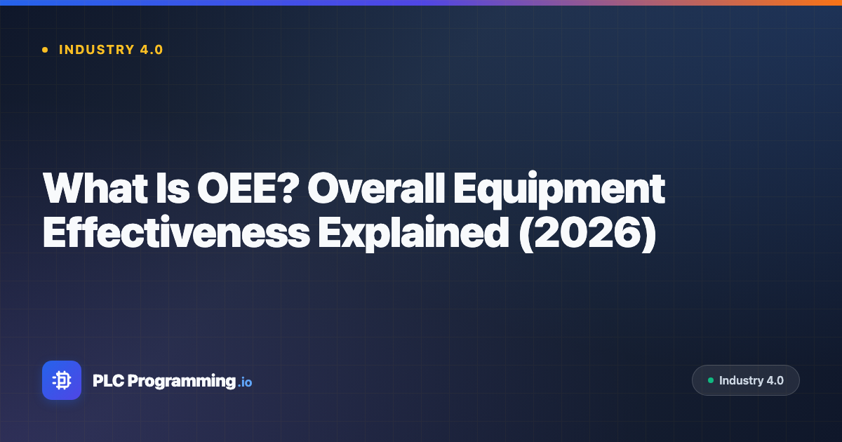 Featured image for blog post: What Is OEE? Overall Equipment Effectiveness Explained (2026)